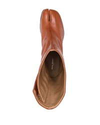 Мужские табачные кожаные ботинки челси от Maison Margiela