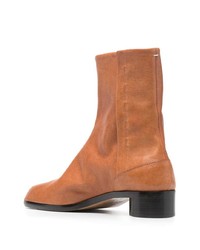 Мужские табачные кожаные ботинки челси от Maison Margiela