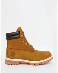 Мужские табачные кожаные ботинки от Timberland