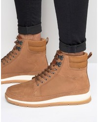 Мужские табачные кожаные ботинки от Boxfresh