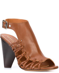 Женские табачные кожаные ботинки от Derek Lam