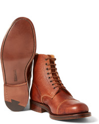 Мужские табачные кожаные ботинки от Grenson