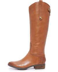 Женские табачные кожаные ботинки от Sam Edelman