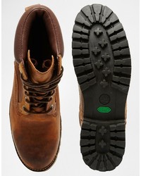 Мужские табачные кожаные ботинки от Timberland