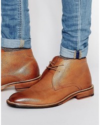 Мужские табачные кожаные ботинки от Ted Baker