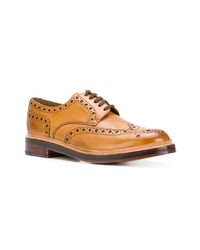 Табачные кожаные броги от Grenson