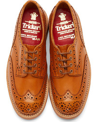 Табачные кожаные броги от Junya Watanabe