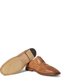 Табачные кожаные броги от Marsèll