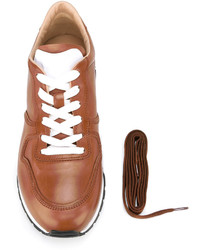 Мужские табачные кожаные кеды от Tod's