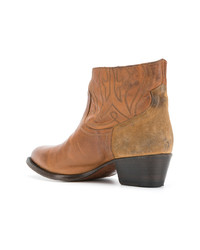 Женские табачные кожаные ковбойские сапоги от Buttero