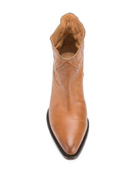 Женские табачные кожаные ковбойские сапоги от Buttero