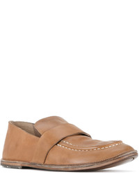 Мужские табачные кожаные лоферы от Marsèll