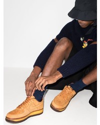 Мужские табачные кожаные низкие кеды от Nike