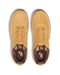 Мужские табачные кожаные низкие кеды от Nike