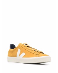 Мужские табачные кожаные низкие кеды от Veja