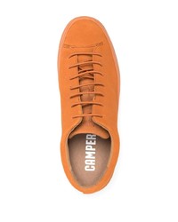 Мужские табачные кожаные низкие кеды от Camper