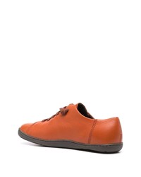 Мужские табачные кожаные низкие кеды от Camper