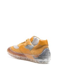 Мужские табачные кожаные низкие кеды от A-Cold-Wall*