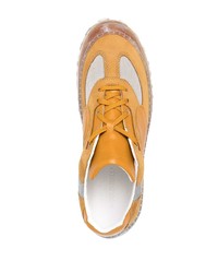 Мужские табачные кожаные низкие кеды от A-Cold-Wall*