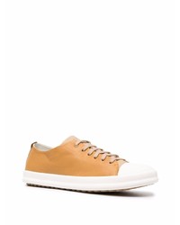 Мужские табачные кожаные низкие кеды от Camper