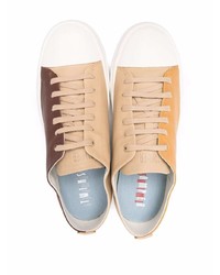 Мужские табачные кожаные низкие кеды от Camper