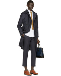 Табачные кожаные оксфорды от Paul Smith