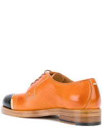 Женские табачные кожаные оксфорды от Maison Margiela
