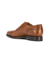 Табачные кожаные оксфорды от Berwick Shoes