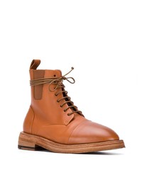 Мужские табачные кожаные повседневные ботинки от Marsèll