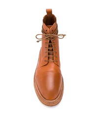 Мужские табачные кожаные повседневные ботинки от Marsèll