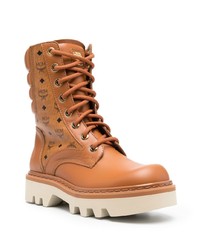 Мужские табачные кожаные повседневные ботинки от MCM