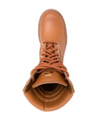 Мужские табачные кожаные повседневные ботинки от MCM