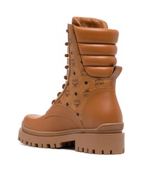 Мужские табачные кожаные повседневные ботинки от MCM