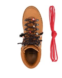 Мужские табачные кожаные рабочие ботинки от Alanui