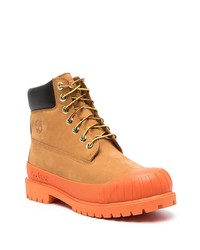 Мужские табачные кожаные рабочие ботинки от Timberland