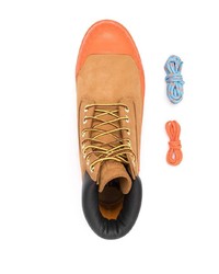 Мужские табачные кожаные рабочие ботинки от Timberland