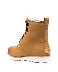 Мужские табачные кожаные рабочие ботинки от UGG