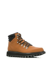 Мужские табачные кожаные рабочие ботинки от Dolce & Gabbana