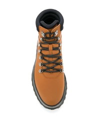 Мужские табачные кожаные рабочие ботинки от Dolce & Gabbana