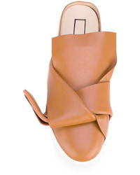 Табачные кожаные сабо от No.21