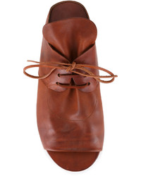 Мужские табачные кожаные сандалии от Marsèll