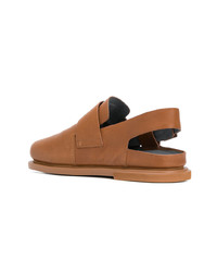 Мужские табачные кожаные сандалии от Camper