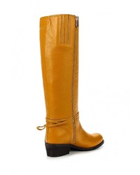 Табачные кожаные сапоги от Vitacci