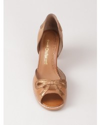 Табачные кожаные туфли от Sarah Chofakian