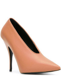 Табачные кожаные туфли от Stella McCartney