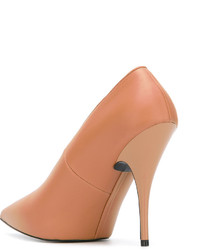 Табачные кожаные туфли от Stella McCartney