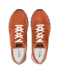 Мужские табачные кроссовки от Kiton