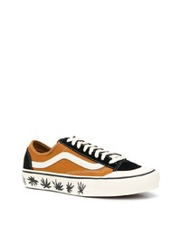 Мужские табачные низкие кеды из плотной ткани от Vans