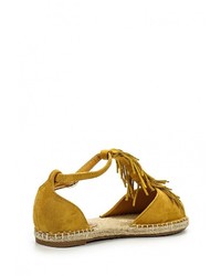 Табачные сандалии на плоской подошве от Ideal