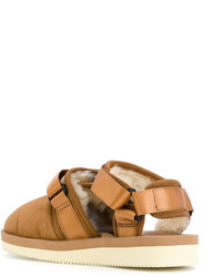 Мужские табачные сандалии от Suicoke